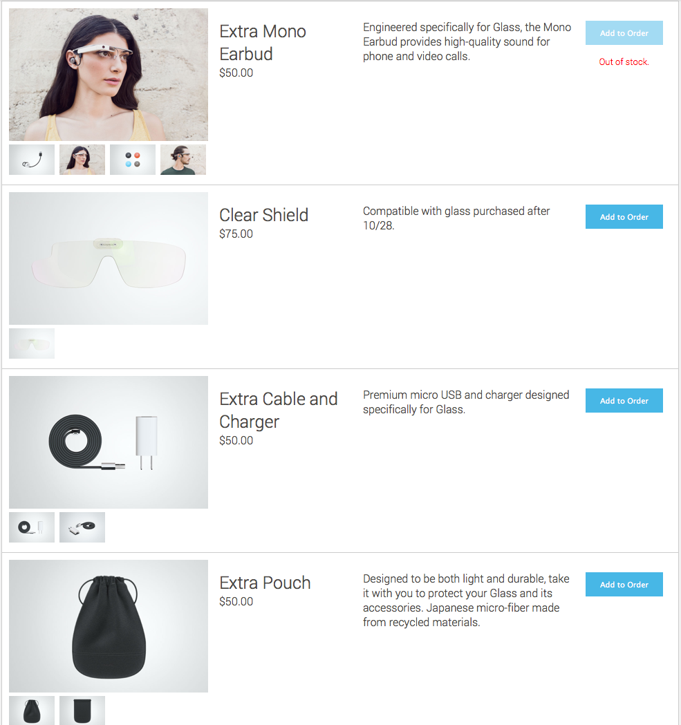 google glass assessories